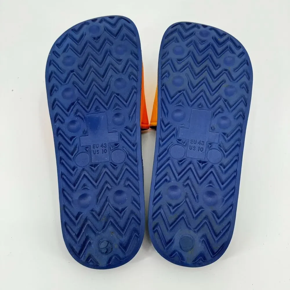 Aldi Mania Super Fan Ladies Size 10 Slides Sandals Crane NWOT